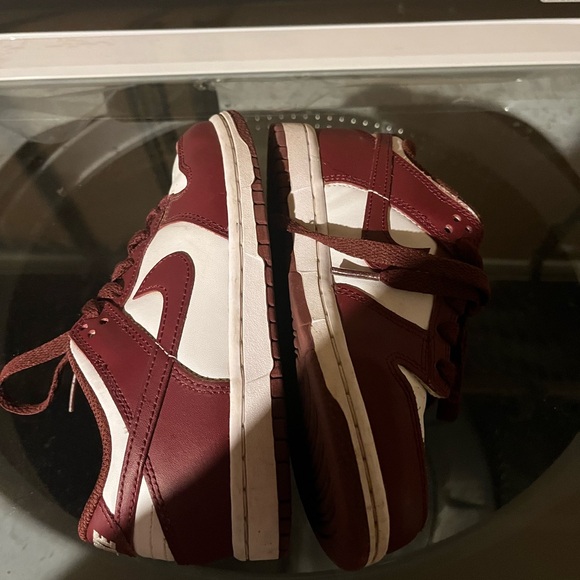 Kids Nike Dunks Maroon and White Sneakers - Picture 1 of 2